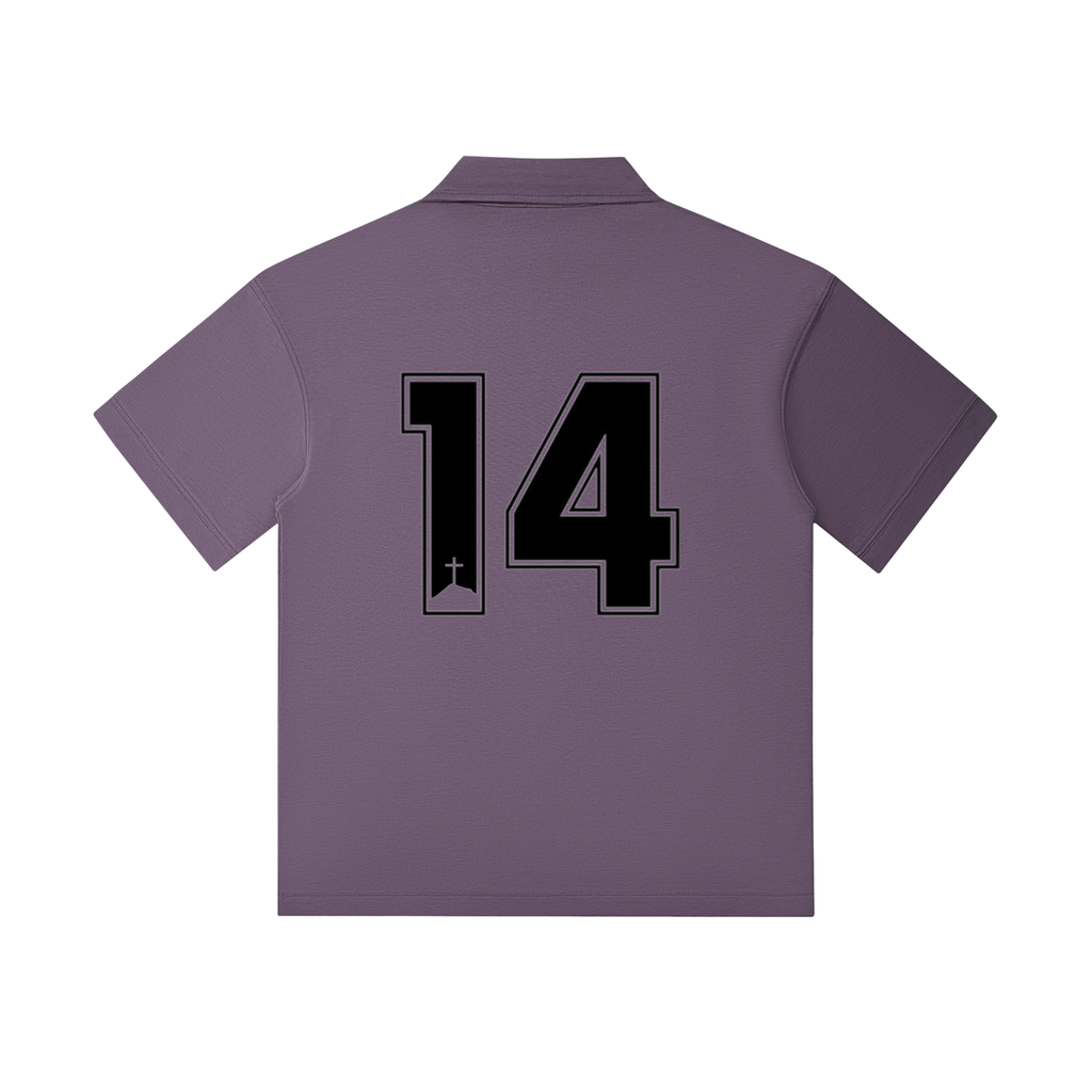 Drop Shoulder Short-Sleeve Polo