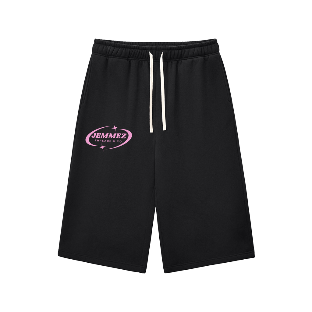 Relaxed Drawstring Three-quarter Shorts