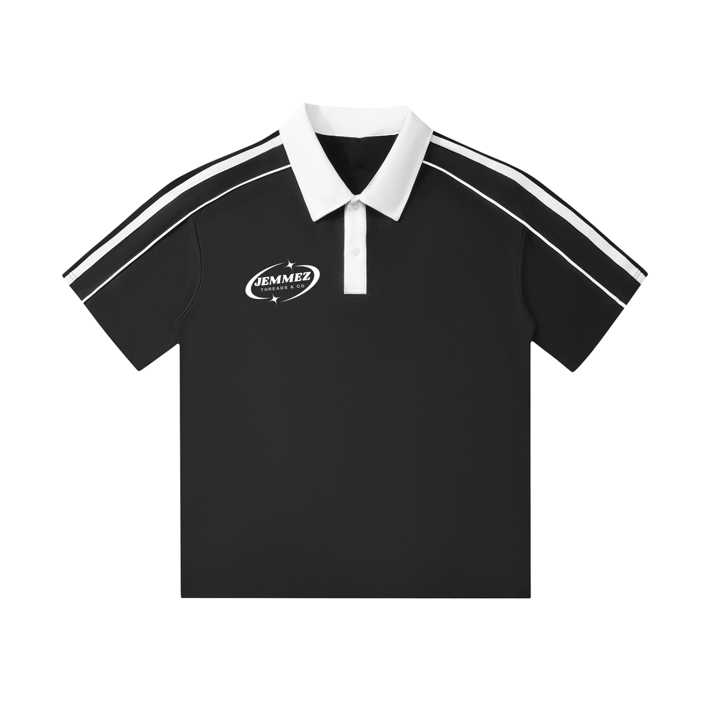 Contrast Collar Short-Sleeve Polo Shirt