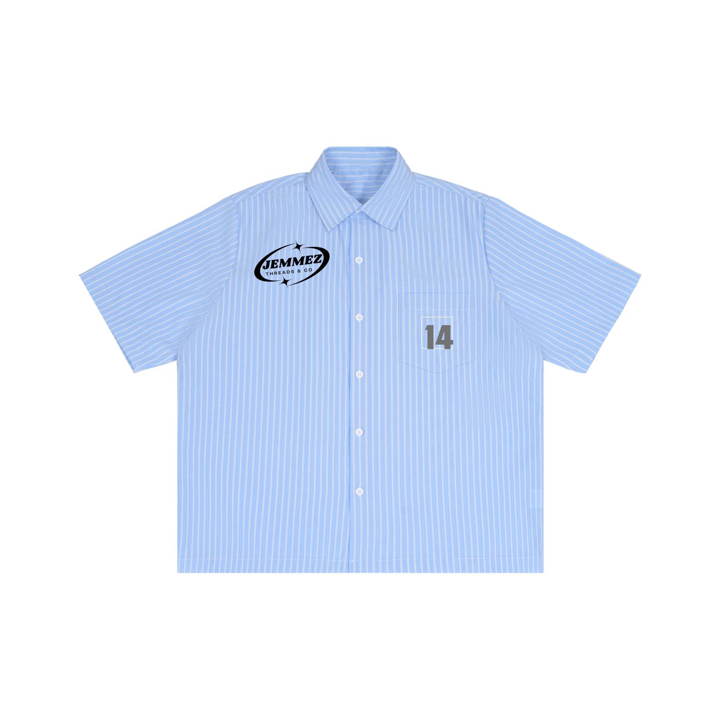Striped Boxy Short Sleeve Shirt
